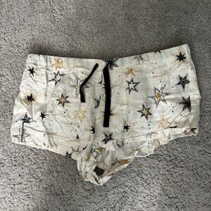PINK Victoria's Secret White Star Print Shorts